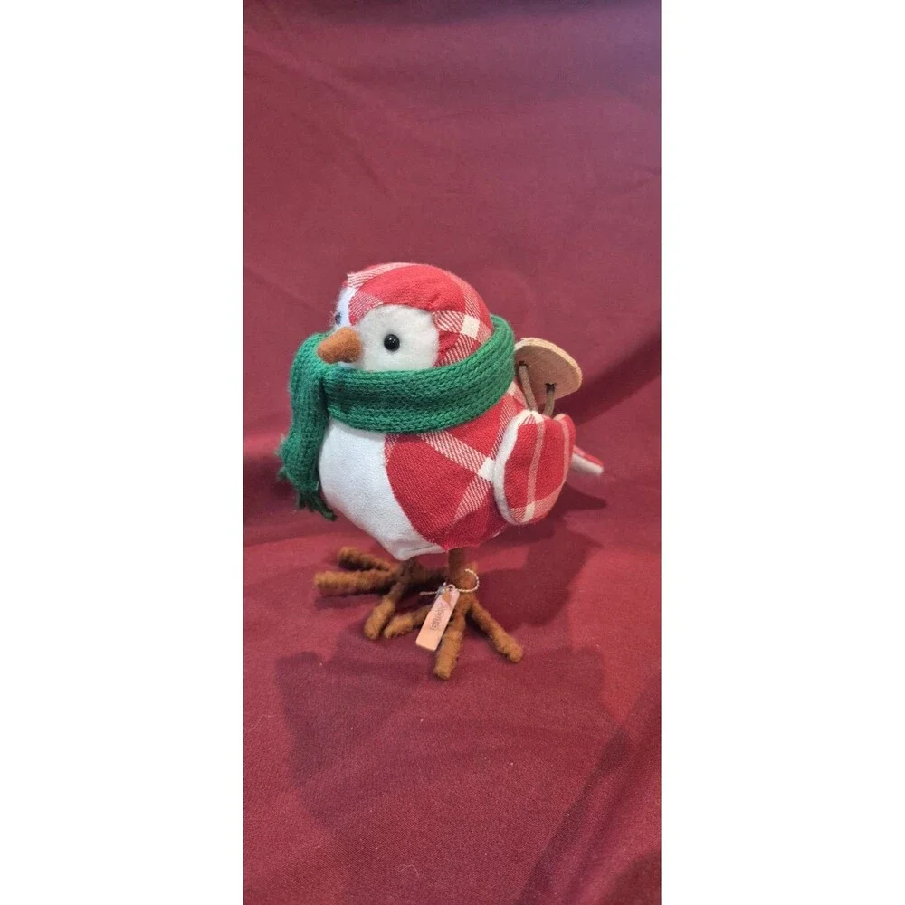 Target Wondershop 2018 Featherly Friends TOBY Christmas Fabric Bird W/ Sled EUC
